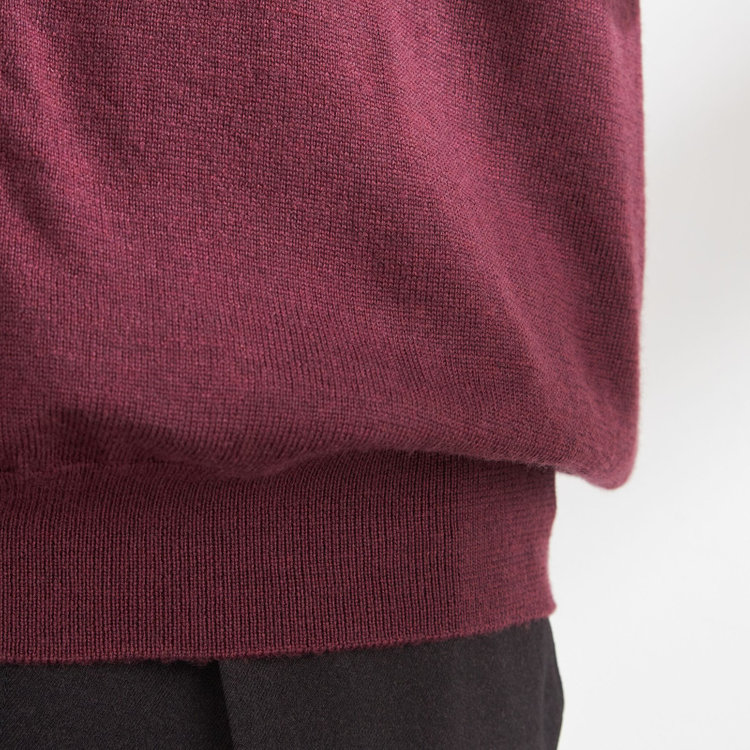 スーツセレクト 【RBC】【秋冬】ウール100%ニットカーディガン/レッド/ZEGNA BARUFFA/マシンウォッシャブル 赤中間