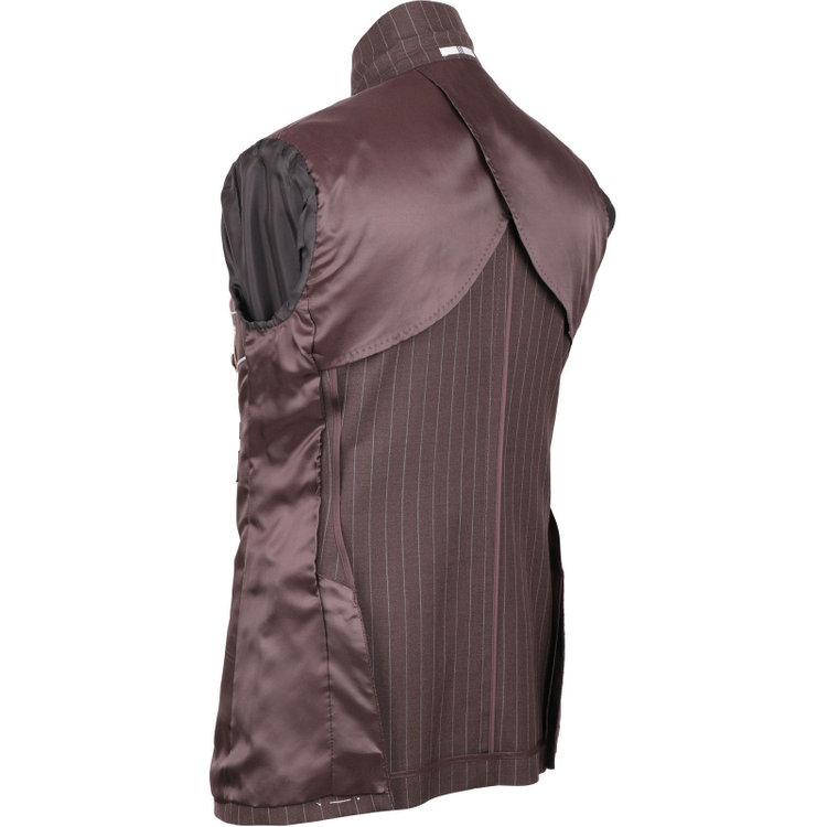 スーツセレクト 【発送在庫あり】【CLASSICO TAPERED】【春夏】2釦シングルスーツ 1タック/ブラウン×ストライプ/REDA ACTIVE/NEW ZEALAND WOOL MERINO/SHOWER CLEAN ブラウン系(茶)