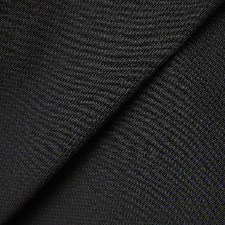 ブラックライン 【SLIM TAPERED_2】【春夏】2釦シングルスーツ 0タック/ブラック×マイクロチェック/ウエストシャーリング/4S SUSTAINABILITY&ECOLOGY FABRIC/ウォッシャブル/※パンツ裾上げ済仕様 黒