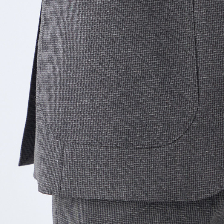 シルバーライン 【4S CROSS】【年間】セットアップジャケット/グレー×ハウンドトゥース/パッチポケット グレー中間