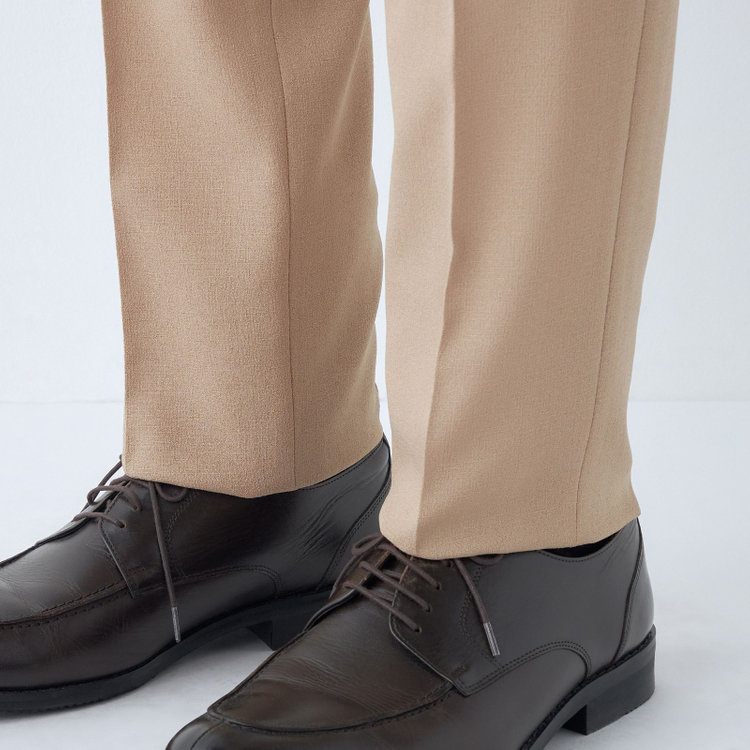シルバーライン 【5DAYS CLOSET】【【RBC】【春夏】1タックテーパードパンツ/ベージュ/ウエストムーブ/4S SUSTAINABILITY&ECOLOGY FABRIC/※裾上げ必要 茶淡色