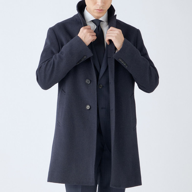 ブラックライン 【BL】【AB体】ウールチェスターコート/ネイビー/NEW ZEALAND WOOL LIMITED EDITION 紺中間