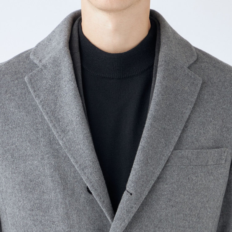 ブラックライン 【BL】ウールチェスターコート/グレー/NEW ZEALAND WOOL LIMITED EDITION グレー中間