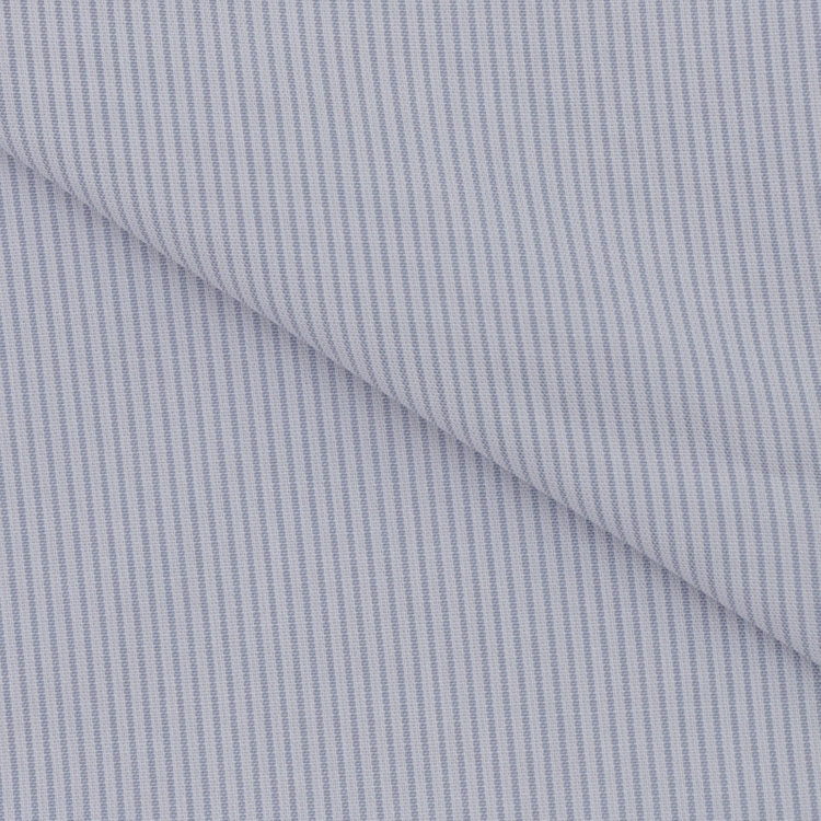 シルバーライン 【発送在庫あり】【SILVER LINE】【形態安定】ボタンダウンドレスワイシャツ/ホワイト×グレーストライプ グレー中間