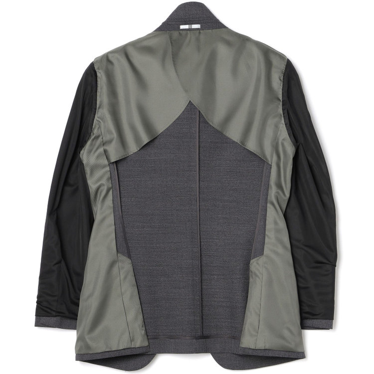 シルバーライン 【4S CROSS】【年間】セットアップジャケット/グレー×ハウンドトゥース/パッチポケット グレー中間