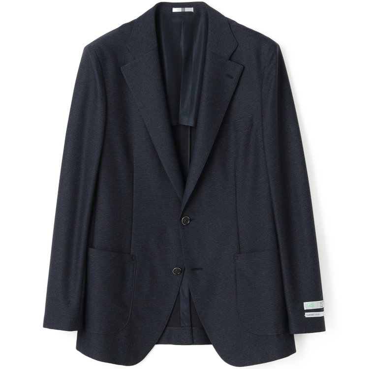 シルバーライン 【CLASSICO TAPERED】【春夏】2釦シングルジャケット/ネイビー/パッチポケット/4S SUSTAINABILITY&ECOLOGY FABRIC 紺濃色