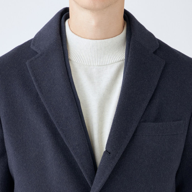 ブラックライン 【BL】【AB体】ウールチェスターコート/ネイビー/NEW ZEALAND WOOL LIMITED EDITION 紺中間