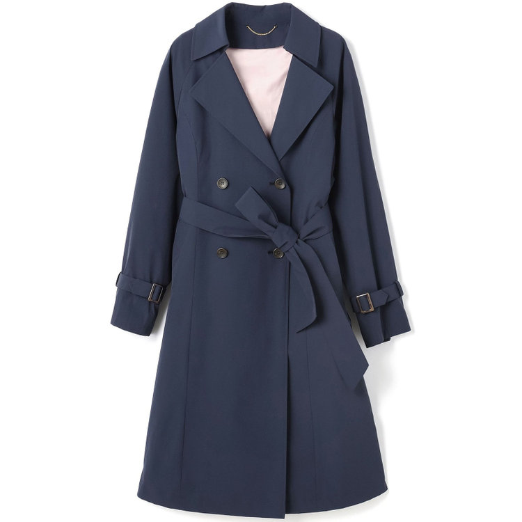 スーツセレクト 【SUIT SELECT×Samantha Thavasa】バックプリーツ トレンチコート/ネイビー 紺中間