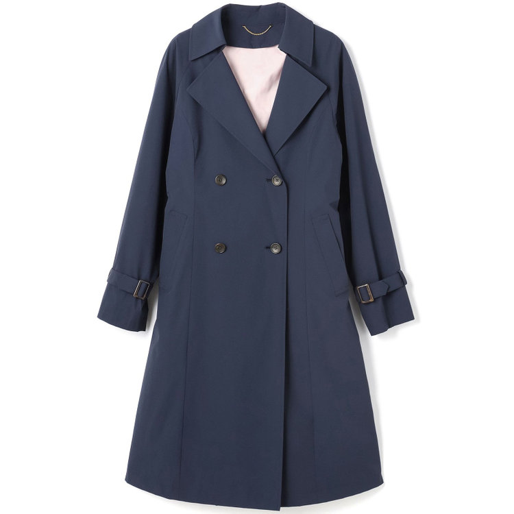 スーツセレクト 【SUIT SELECT×Samantha Thavasa】バックプリーツ トレンチコート/ネイビー 紺中間