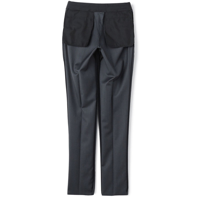 シルバーライン 【CLASSICO TAPERED】【秋冬】2釦シングルスーツ 1タック/グレー×シャドーストライプ/ウエストムーブ/Ermenegildo Zegna TRAVELLER woven in italy/※裾上げ必要 グレー中間