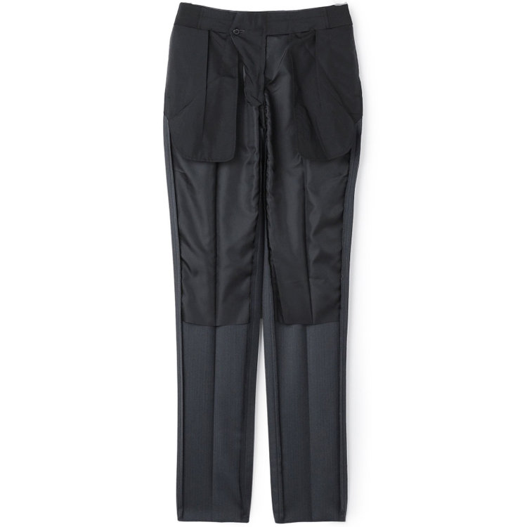 シルバーライン 【CLASSICO TAPERED】【秋冬】2釦シングルスーツ 1タック/グレー×シャドーストライプ/ウエストムーブ/Ermenegildo Zegna TRAVELLER woven in italy/※裾上げ必要 グレー中間