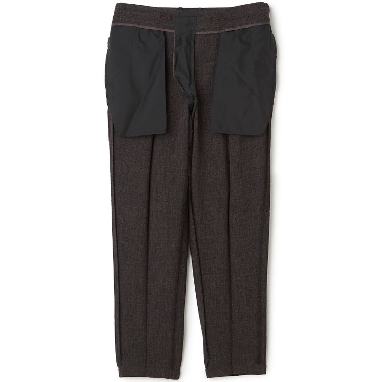 シルバーライン 【RBC】【秋冬】3釦段返りシングルスーツ 2タック/ブラウン/ドローコード&ウエストシャーリング/※パンツ裾上げ済仕様 茶濃色