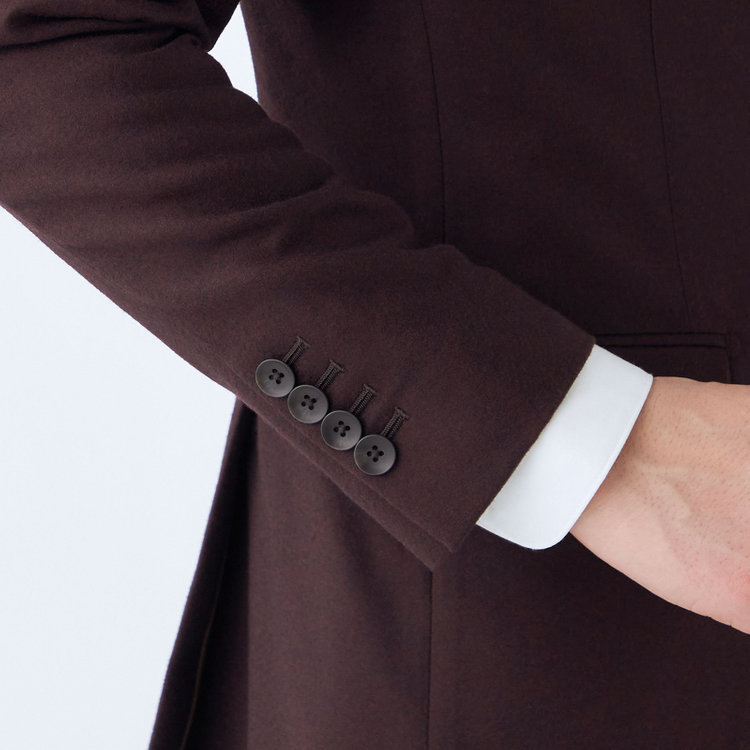 シルバーライン 【CLASSICO TAPERED】【秋冬】3釦段返りシングルスーツ 2タック/ワイン/ウエストムーブ/MARZOTTO/※裾上げ必要 赤濃色
