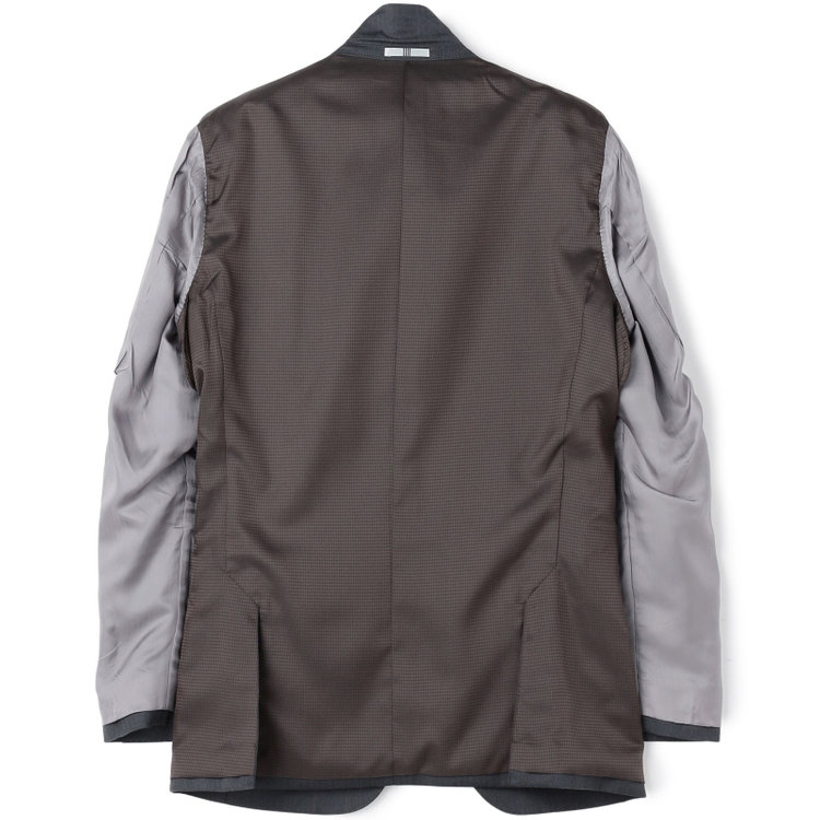 シルバーライン 【CLASSICO TAPERED】【秋冬】2釦シングルスーツ 1タック/グレー×シャドーストライプ/ウエストムーブ/Ermenegildo Zegna TRAVELLER woven in italy/※裾上げ必要 グレー中間