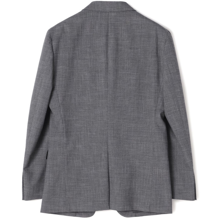 ブラックライン 【発送在庫あり】【SLIM TAPERED_2】【春夏】2釦シングルスーツ 0タック/グレー×グレンチェック/ウエストシャーリング/4S SUSTAINABILITY&ECOLOGY FABRIC/※パンツ裾上げ済仕様 グレー中間