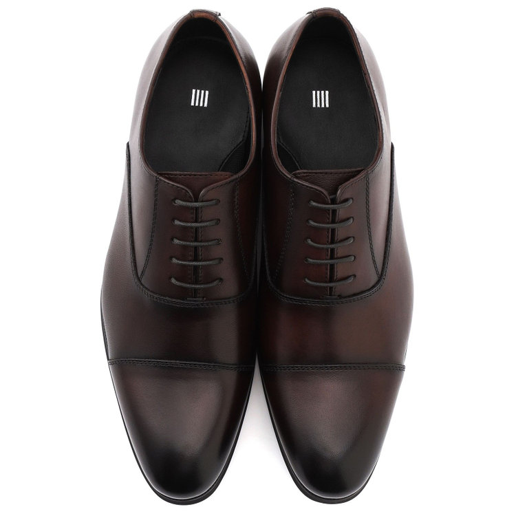 スーツセレクト ストレートチップドレスシューズ/ブラウン/牛革/セメント製法 茶濃色