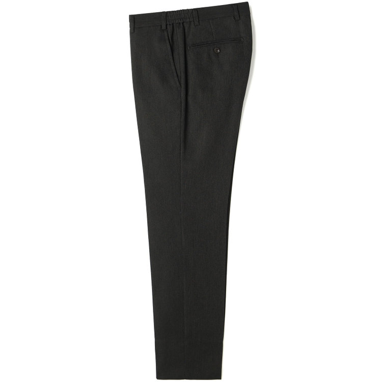 ブラックライン 【SLIM TAPERED】【年間】 2釦シングルスリーピーススーツ 0タック/ ダークブラウン×デジタルデニム  /ウエストシャーリング/ 4S TAKE OUT SUITS / ※パンツ裾上げ済仕様 緑濃色