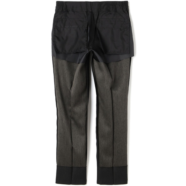 ブラックライン 【SLIM TAPERED】【年間】 2釦シングルスリーピーススーツ 0タック/ ダークブラウン×デジタルデニム  /ウエストシャーリング/ 4S TAKE OUT SUITS / ※パンツ裾上げ済仕様 緑濃色
