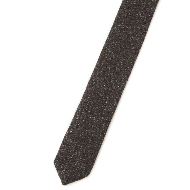 シルバーライン 【SILVER LINE】ウールコットンブレンドソリッド系ネクタイ 8.0cm幅/ブラウン/RE:NEWOOL その他