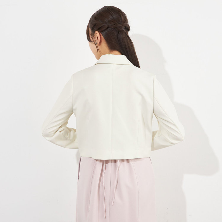 サマンサ 【SUIT SELECT×Samantha Thavasa】クロップドダブルジャケット/オフホワイト オフホワイト