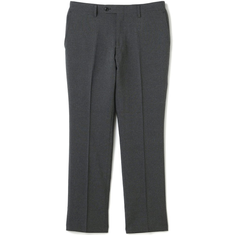 ブラックライン 【KSW】【春夏】0タックパンツ/グレー×チェック/※裾上げ済仕様 グレー中間