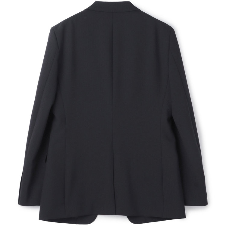 ブラックライン 【SLIM TAPERED_2】【年間】2釦シングルスリーピーススーツ 0タック/ブラック×シャドーストライプ/ウエストシャーリング/4S SUSTAINABILITY&ECOLOGY FABRIC/リバーシブルベスト仕様（グレー）/※パンツ裾上げ済仕様 黒