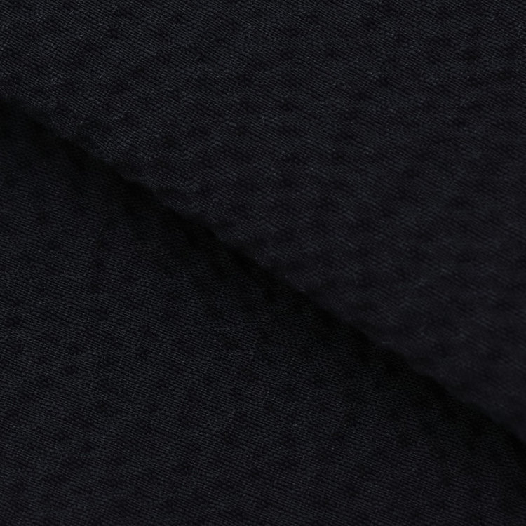 シルバーライン 【RBC/五分袖】カッタウェイビズポロシャツ プルオーバータイプ/ブラック×シアサッカー/4S コットンブレンド 黒