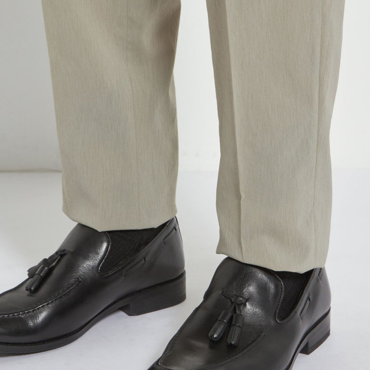 シルバーライン 【5DAYS CLOSET】【RBC】【春夏】1タックテーパードパンツ/グレージュ×楊柳/ウエストムーブ仕様/4S SUSTAINABILITY&ECOLOGY FABRIC/※裾上げ必要 茶中間