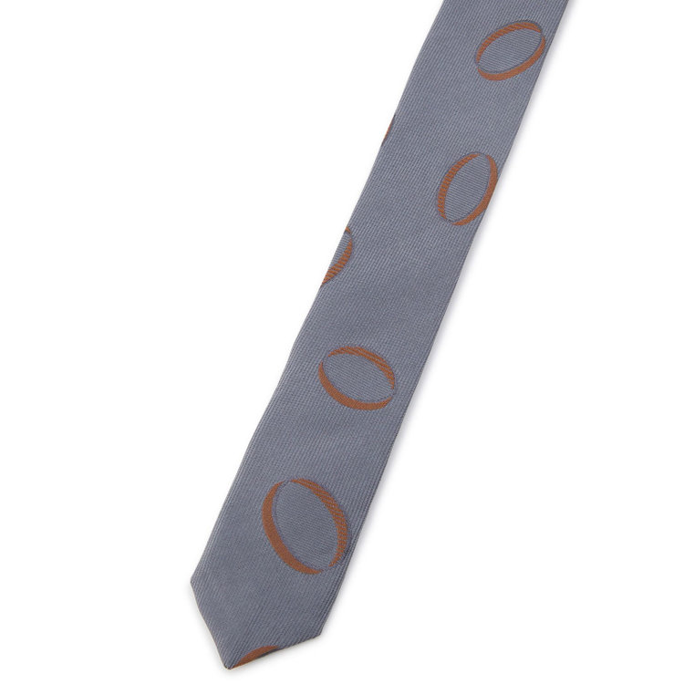 シルバーライン 【SILVER LINE】シルク小紋柄ネクタイ 8.5cm幅/グレー/Finest fabrics by COMO ITALY その他