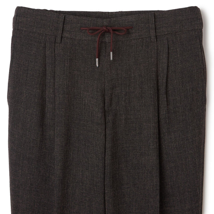 シルバーライン 【RBC】【秋冬】3釦段返りシングルスーツ 2タック/ブラウン/ドローコード&ウエストシャーリング/※パンツ裾上げ済仕様 茶濃色