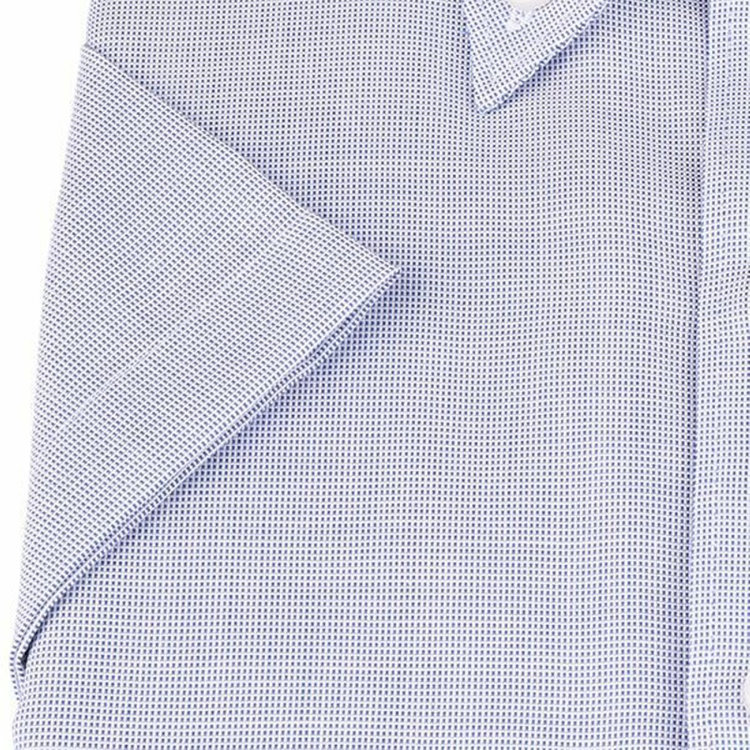 スーツセレクト 【WEB限定/OUTLET】【発送在庫あり】【SKINNY/半袖】【形態安定】ボタンダウンドレスワイシャツ/ブルー×ドビー/COOL Oil guard ブルー系(青)