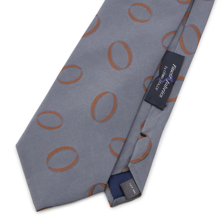 シルバーライン 【SILVER LINE】シルク小紋柄ネクタイ 8.5cm幅/グレー/Finest fabrics by COMO ITALY その他