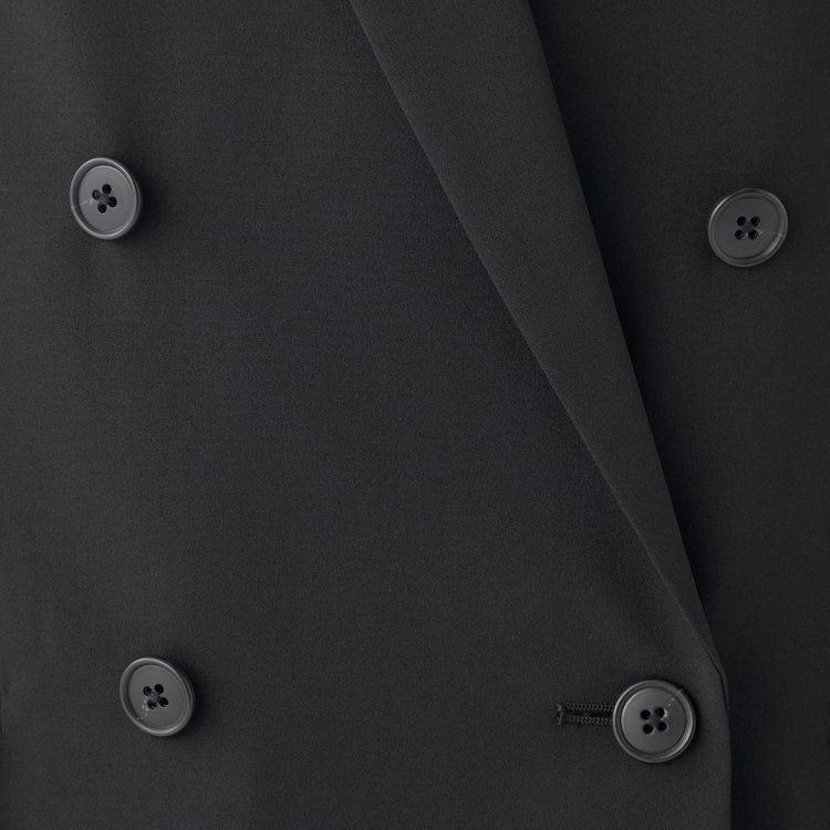 シルバーライン 【SL】【年間】4釦1掛けダブルジャケット/ブラック/ウォッシャブル 黒