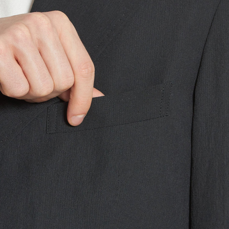 シルバーライン 【RBC】【春夏】3釦段返りシングルジャケット/ブラック/パッチポケット/4S AIR 黒