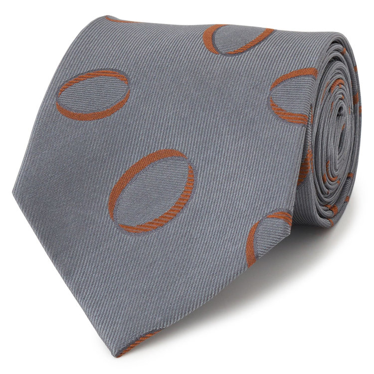 シルバーライン 【SILVER LINE】シルク小紋柄ネクタイ 8.5cm幅/グレー/Finest fabrics by COMO ITALY その他