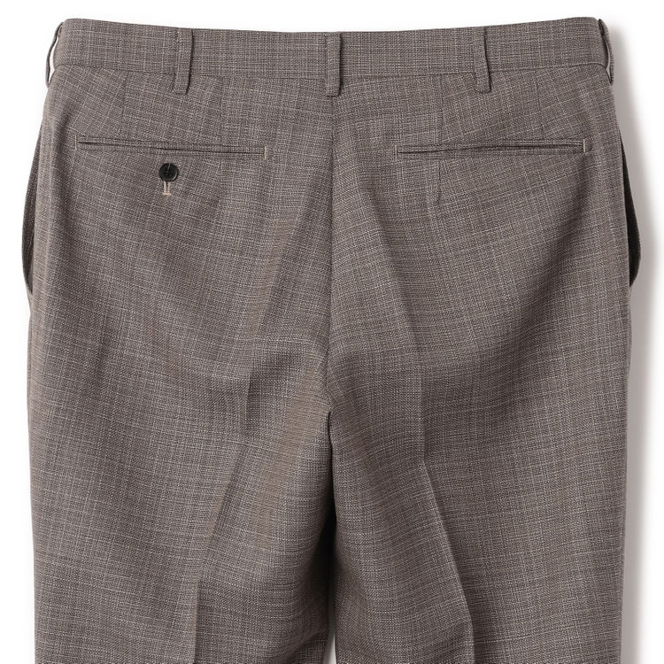 シルバーライン 【CLASSICO TAPERED】【春夏】ウール 1タックテーパードパンツ/ブラウン/ウエストムーブ/※裾上げ必要 茶中間