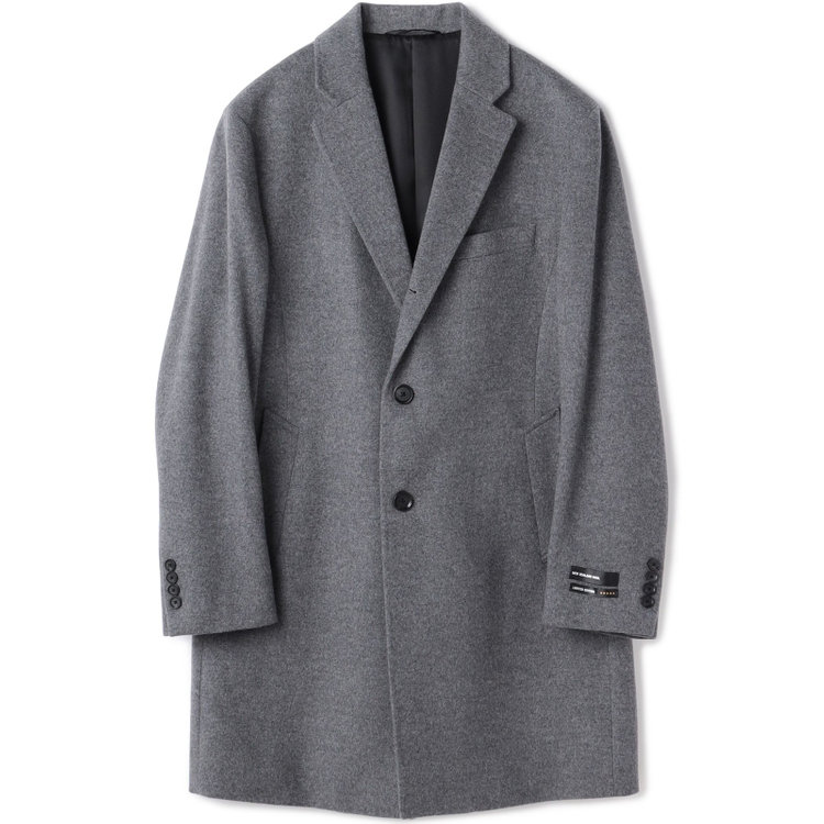 ブラックライン 【発送在庫あり】【BL】【AB体】ウールチェスターコート/グレー×ソリッド/NEW ZEALAND WOOL LIMITED EDITION グレー中間