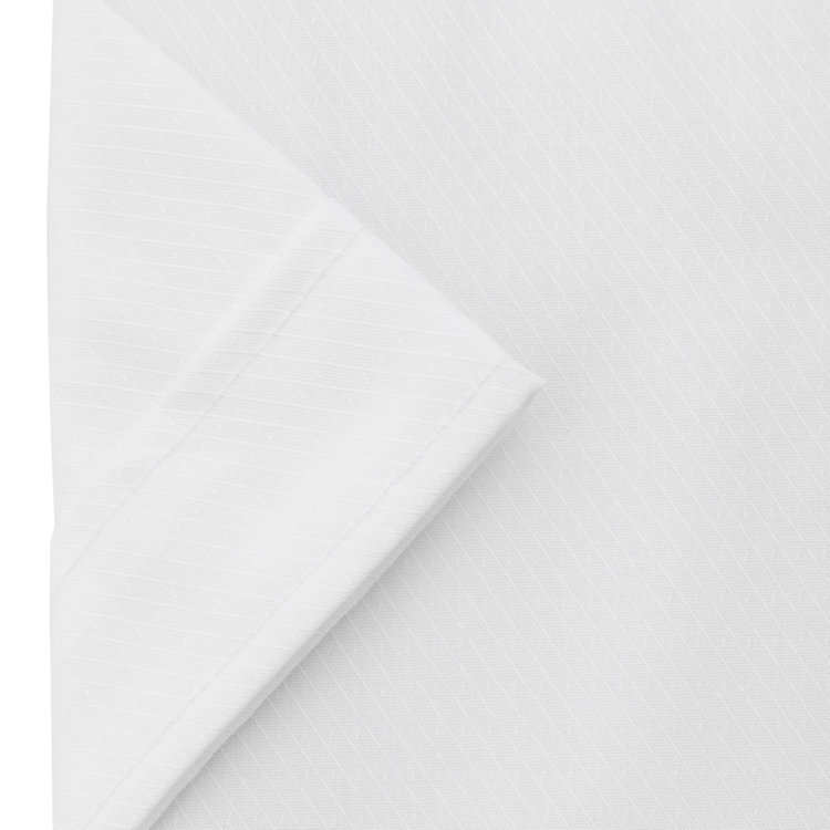 ブラックライン 【発送在庫あり】【BLACK LINE/半袖】【形態安定】ボタンダウンドレスワイシャツ/ホワイト×ドビーツイル/釦・釦付糸：ネイビー 白