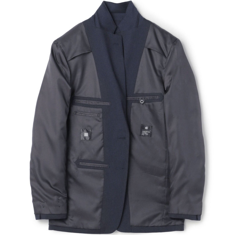 ブラックライン 【SLIM TAPERED_2】【年間】2釦シングルスーツ 0タック/ネイビー/ウエストシャーリング/4S/※パンツ裾上げ済仕様 紺濃色