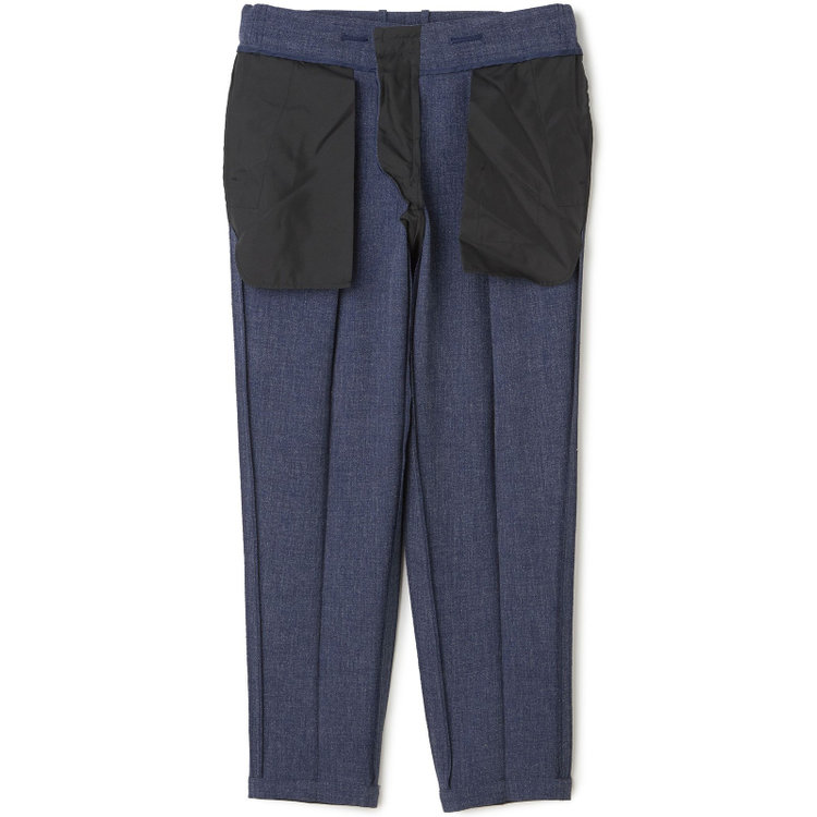 シルバーライン 【RBC】【秋冬】3釦段返りシングルスーツ 2タック/ネイビー/ドローコード&ウエストシャーリング/※パンツ裾上げ済仕様 青中間