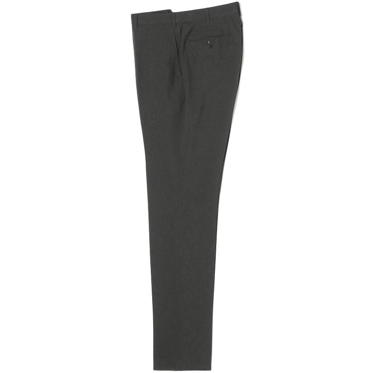 ブラックライン 【SLIM TAPERED】【春夏】0タックテーパードパンツ/カーキ×ハウンドトゥース/ウエストムーブ/4S SUSTAINABILITY&ECOLOGY FABRIC「ウォッシャブル」「ストレッチ」/※裾上げ済み仕様 緑濃色