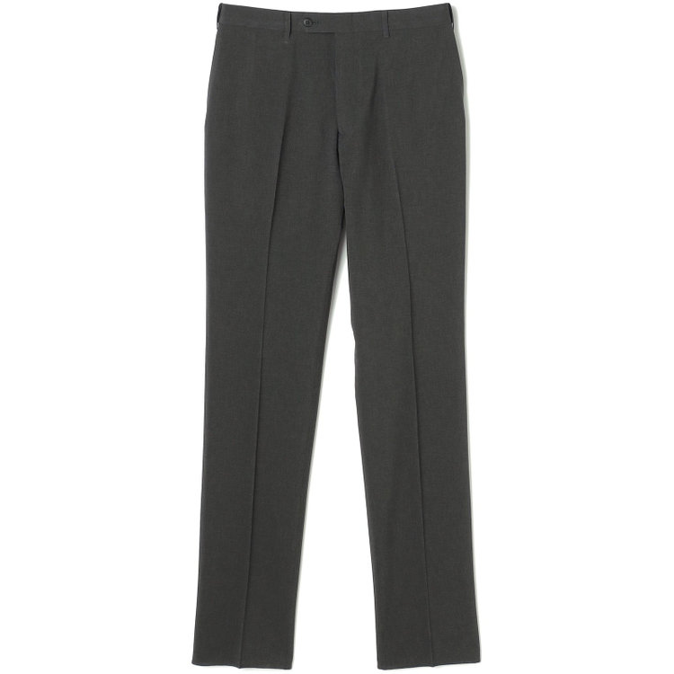 ブラックライン 【SLIM TAPERED】【春夏】0タックテーパードパンツ/カーキ×ハウンドトゥース/ウエストムーブ/4S SUSTAINABILITY&ECOLOGY FABRIC「ウォッシャブル」「ストレッチ」/※裾上げ済み仕様 緑濃色