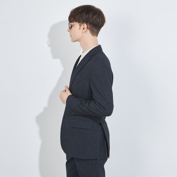 シルバーライン 【5DAYS CLOSET】【RBC】【秋冬】ウールブレンド2釦ジャケット/ネイビー/RE:NEWOOL 紺中間