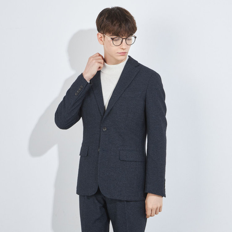 シルバーライン 【5DAYS CLOSET】【RBC】【秋冬】ウールブレンド2釦ジャケット/ネイビー/RE:NEWOOL 紺中間