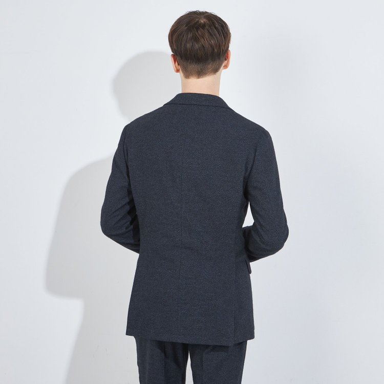 シルバーライン 【5DAYS CLOSET】【RBC】【秋冬】ウールブレンド2釦ジャケット/ネイビー/RE:NEWOOL 紺中間