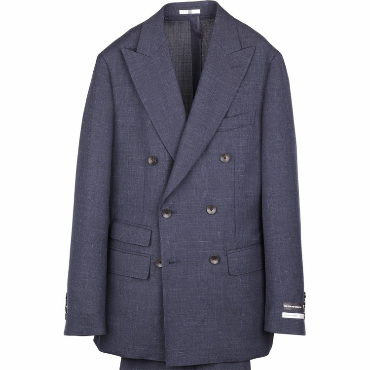 スーツセレクト 【CLASSICO TAPERED】【春夏】6釦2掛けダブルスーツ 2タック/ネイビー/ウエストムーブ/NEW ZEALAND WOOL MIX ネイビー系(紺)