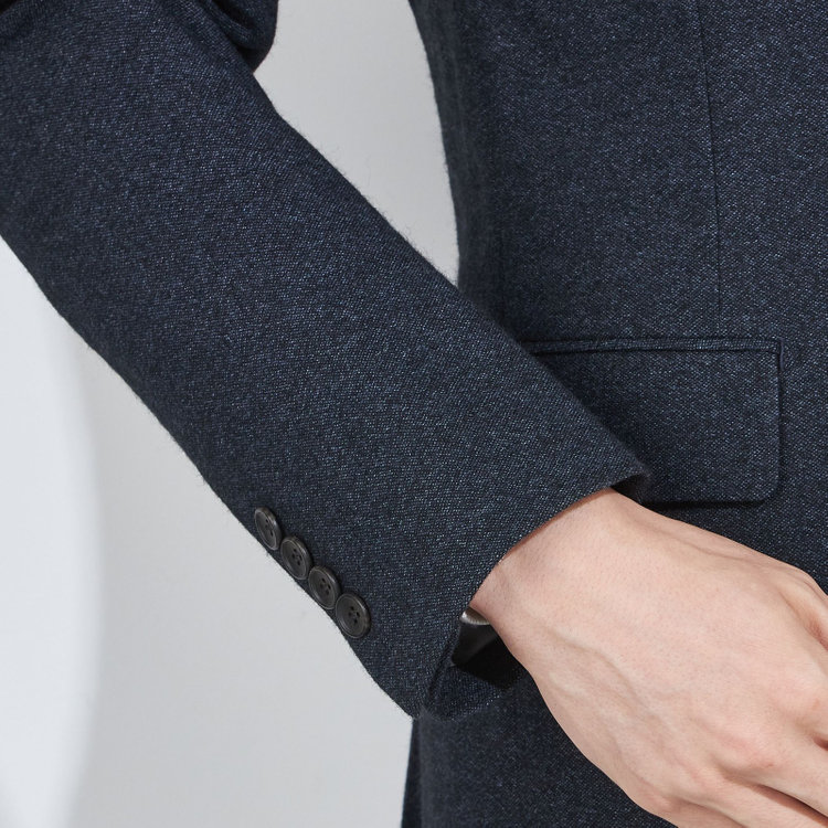 シルバーライン 【5DAYS CLOSET】【RBC】【秋冬】ウールブレンド2釦ジャケット/ネイビー/RE:NEWOOL 紺中間