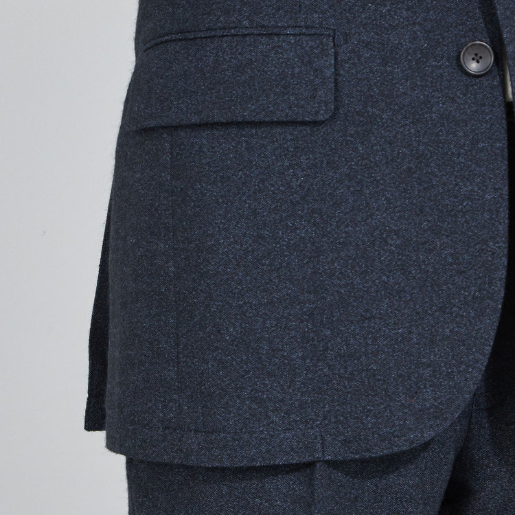 シルバーライン 【5DAYS CLOSET】【RBC】【秋冬】ウールブレンド2釦ジャケット/ネイビー/RE:NEWOOL 紺中間