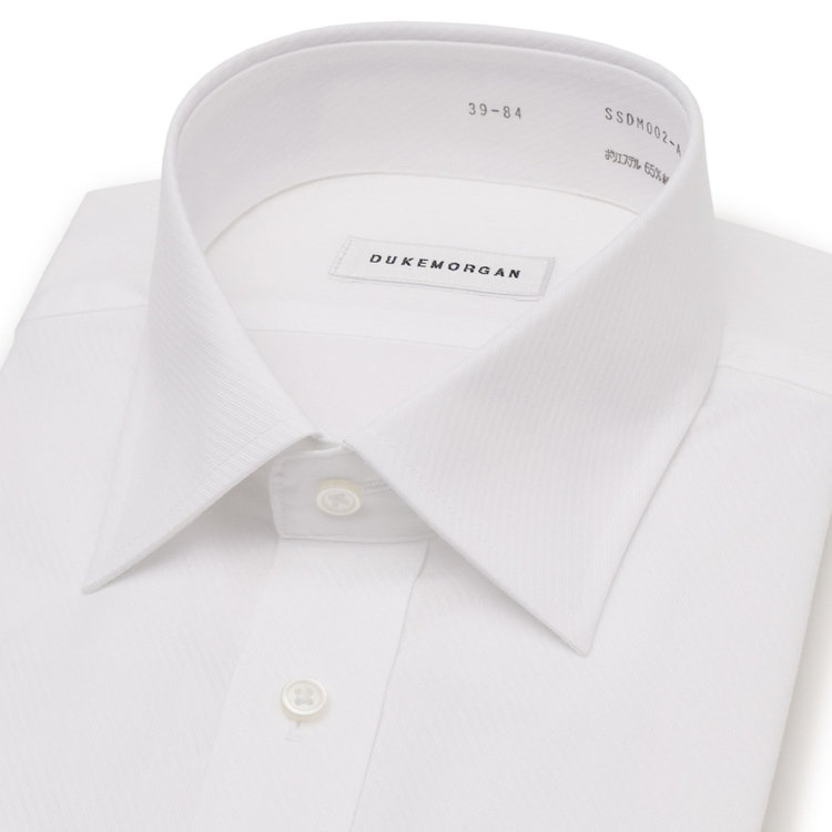 ソノタ 【発送在庫あり】【形態安定】ワイドカラーワイシャツ/ホワイト×ドビーツイル 白