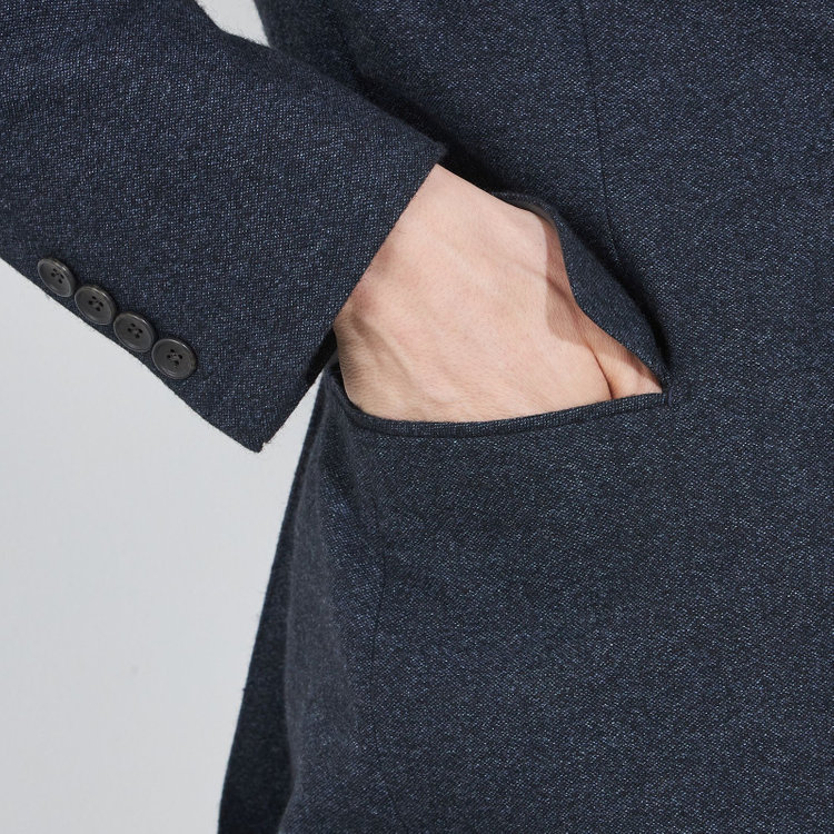 シルバーライン 【5DAYS CLOSET】【RBC】【秋冬】ウールブレンド2釦ジャケット/ネイビー/RE:NEWOOL 紺中間